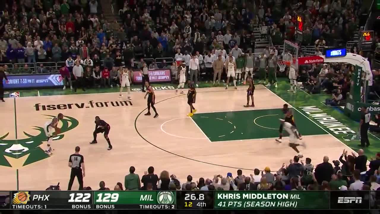 Highlight] Khris Middleton hits back to back daggers to put the game away :  r/nba
