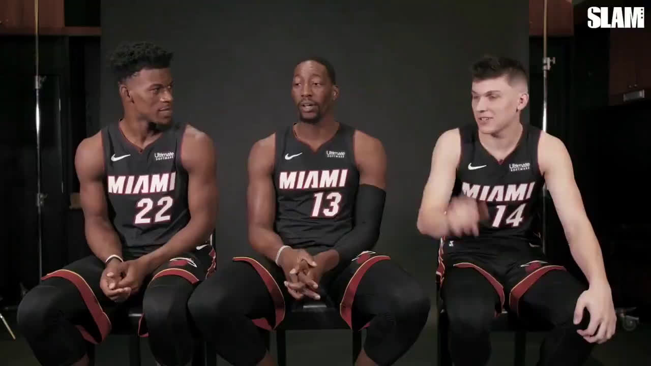 Jimmy Butler wears Heat teammate Tyler Herro's Whitnall jersey