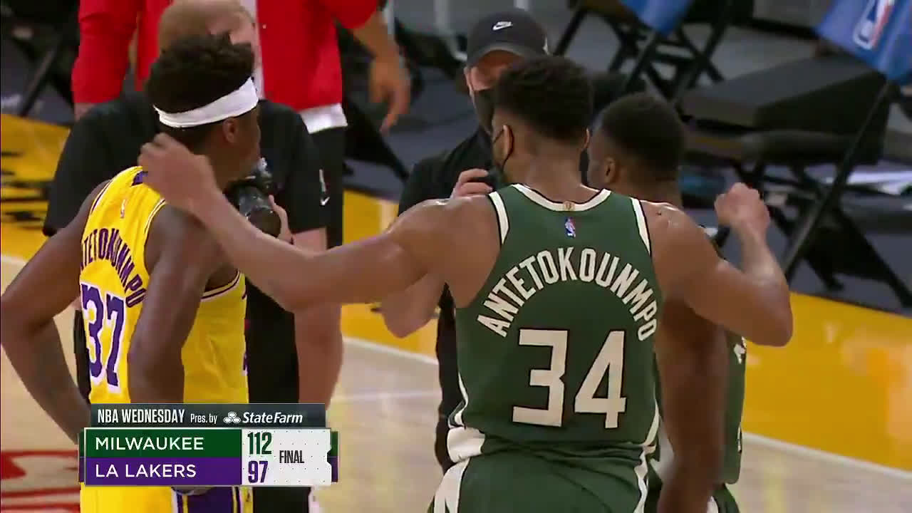 Video: Giannis Antetokounmpo holds Lakers jersey with his last name -  Silver Screen and Roll