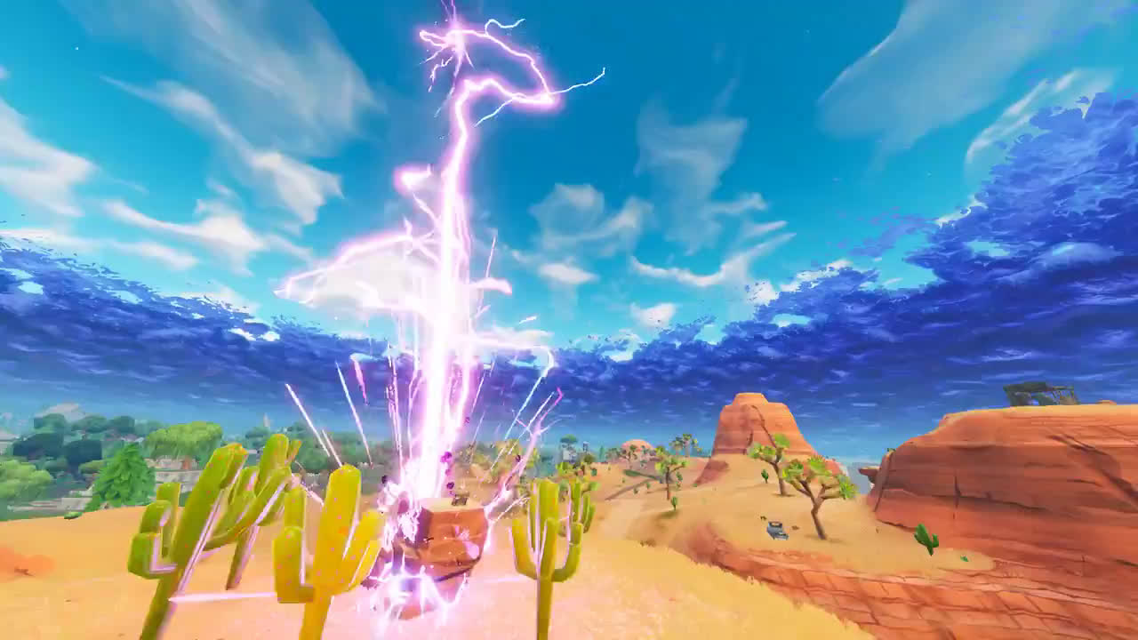 Fortnite Pink Lightning Bolt Mysterious Bolts Of Lightning Are Striking Down From The Sky Rifts In Fortnite Dexerto