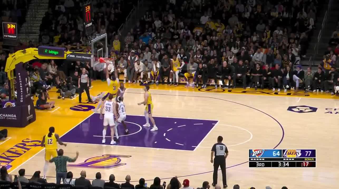 Highlight D Lo hits a crazy contested 3 ball and the Lakers take a 20 POINT LEAD in the 4th against the Number 1 seed OKC Thunder