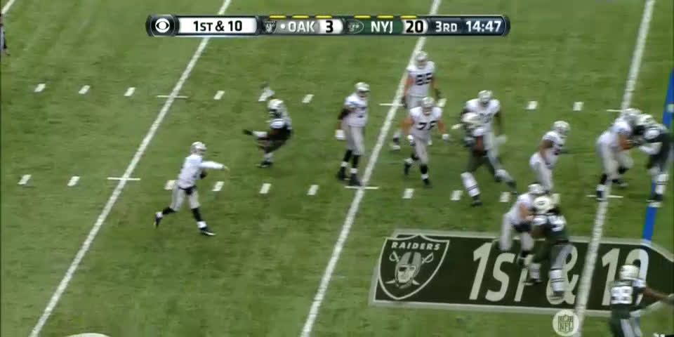 Derek Carr vs Jets' Blitz 1 : Michael Crabtree for 5 yards - Silver And  Black Pride