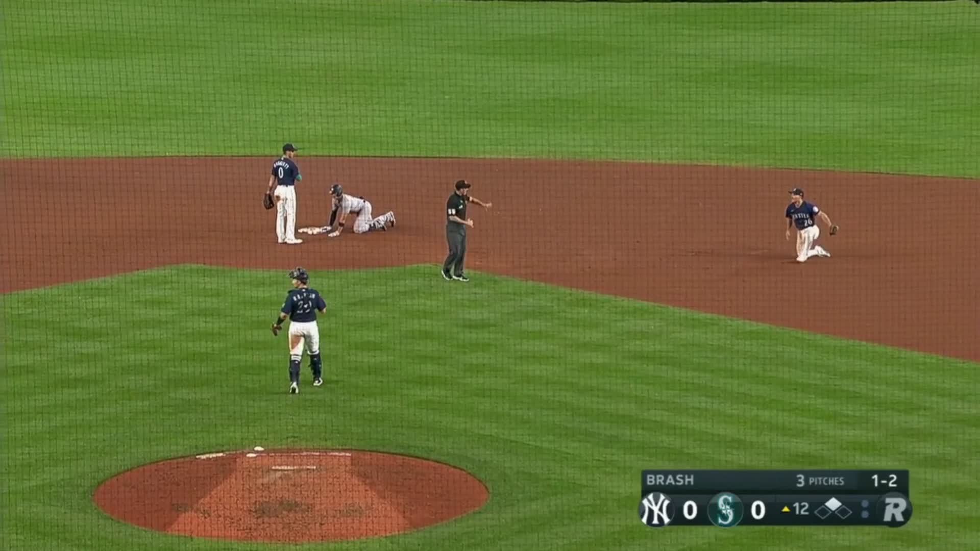 Mariners pull off an outstanding double play in the 12th inning r/baseball