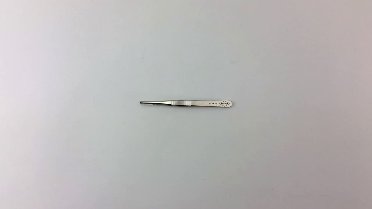 Knipex Precision Blunt Shape Tweezers, Acid-Proof, 3.5 mm
