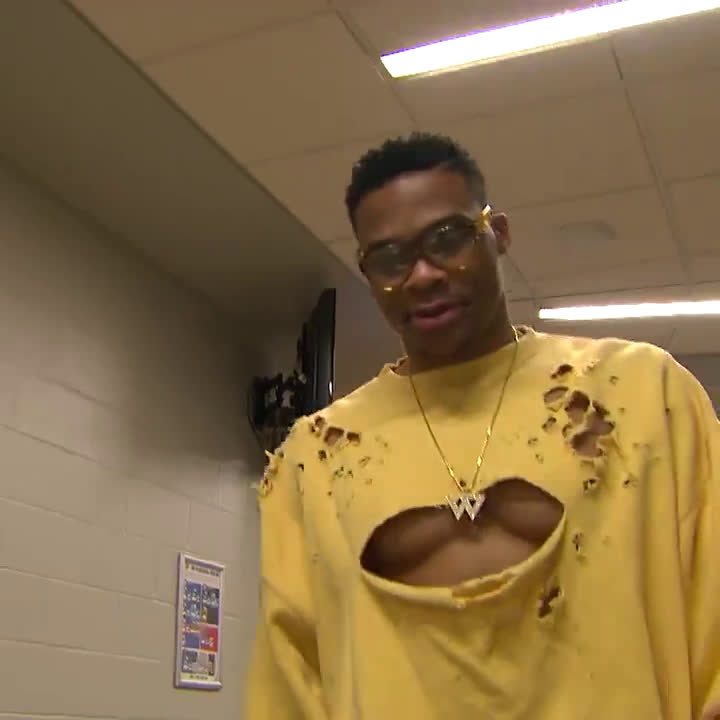 russell westbrook ripped shirt
