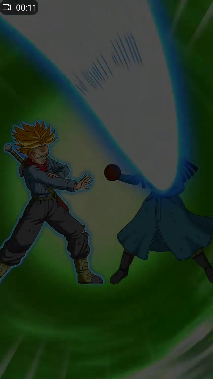 Trunks and Mai Active Skill demonstration on the AGL Rose Dokkan Event