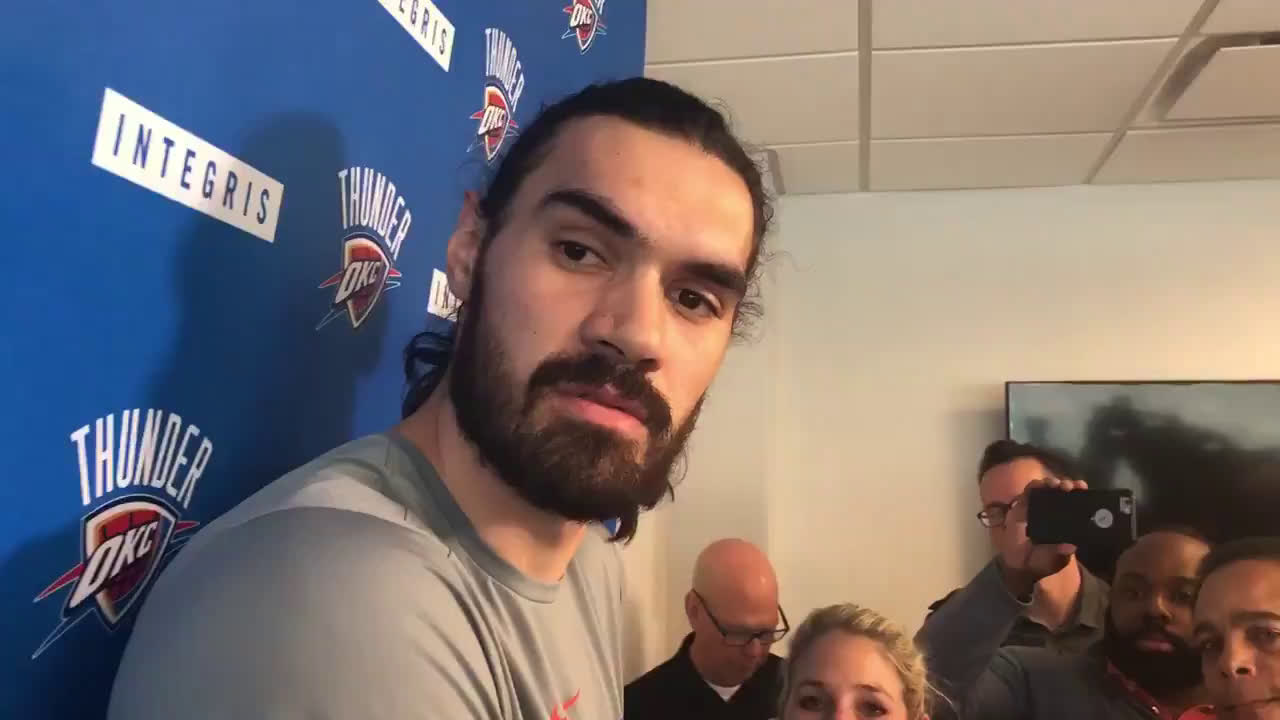 Steven Adams on Gobert's One Piece themed shoes: “Good on him. I hate him  though” : r/nba