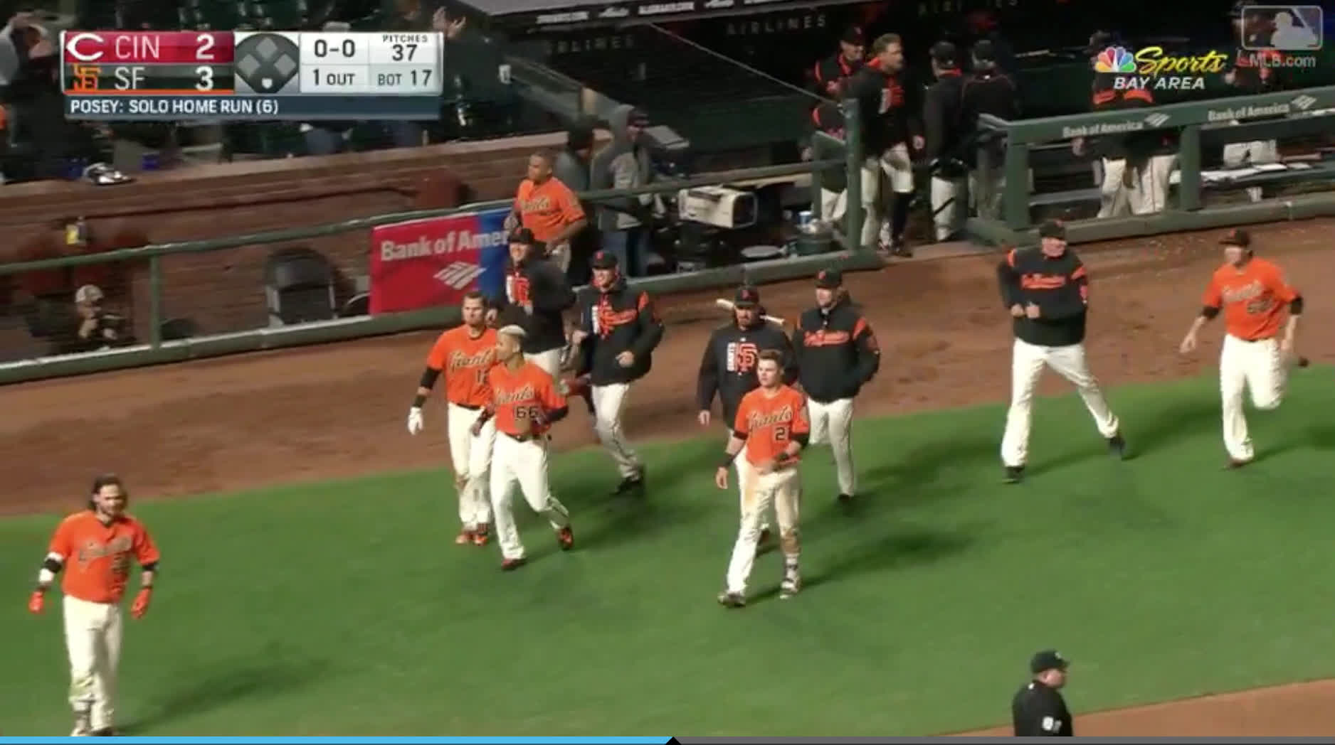 Highlight: Buster Posey launches walk-off home run in 17th inning