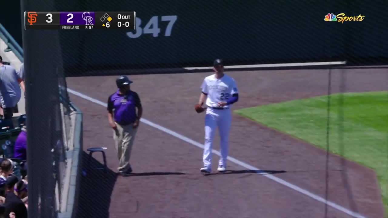 A fan in Seattle appeared to throw a foul ball back into the field