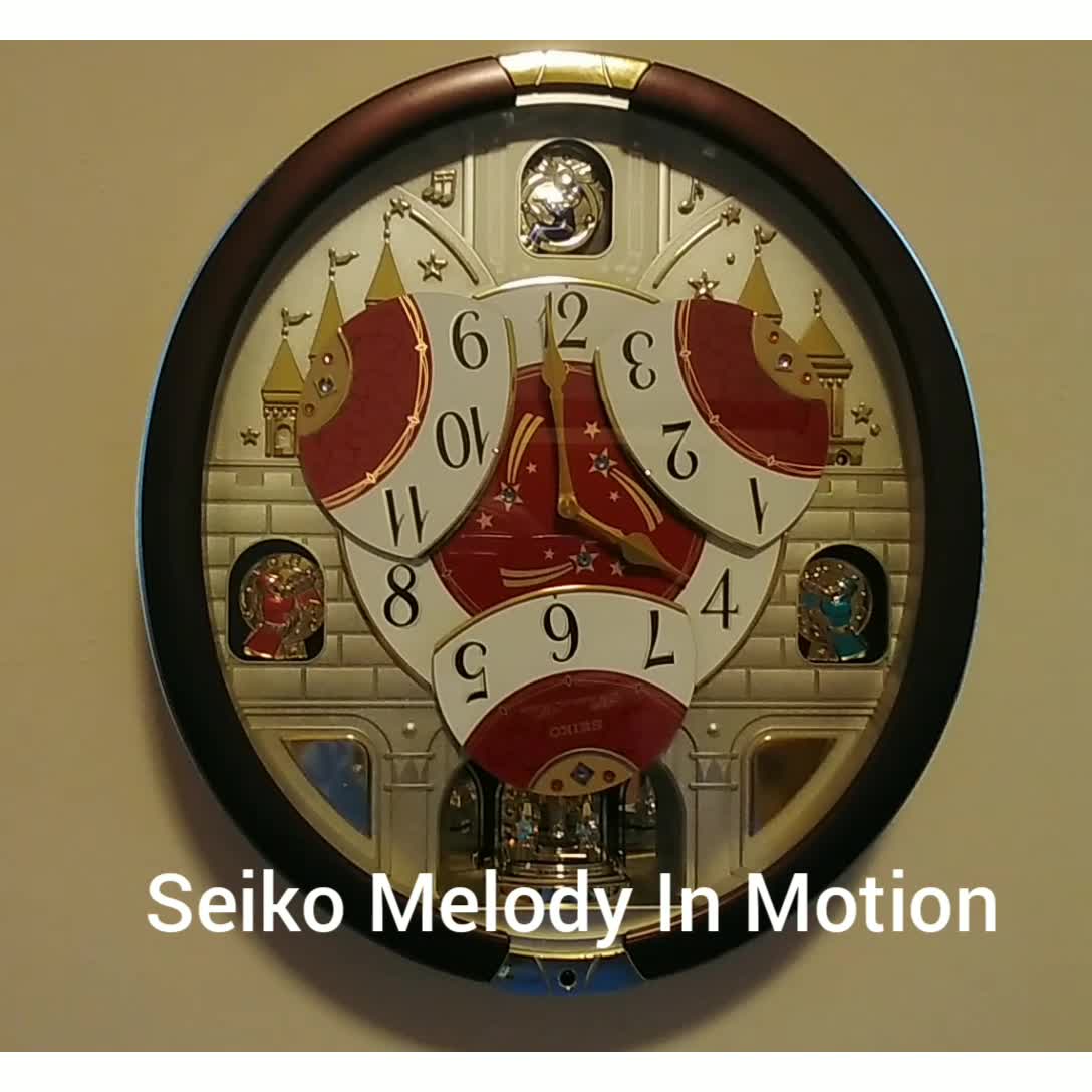 SEIKO - STARDUST Melodies in Motion Wall Clock with 7 Songs 