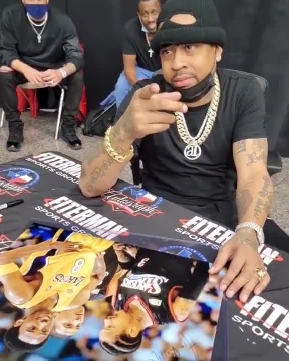 allen iverson wearing kobe shirt