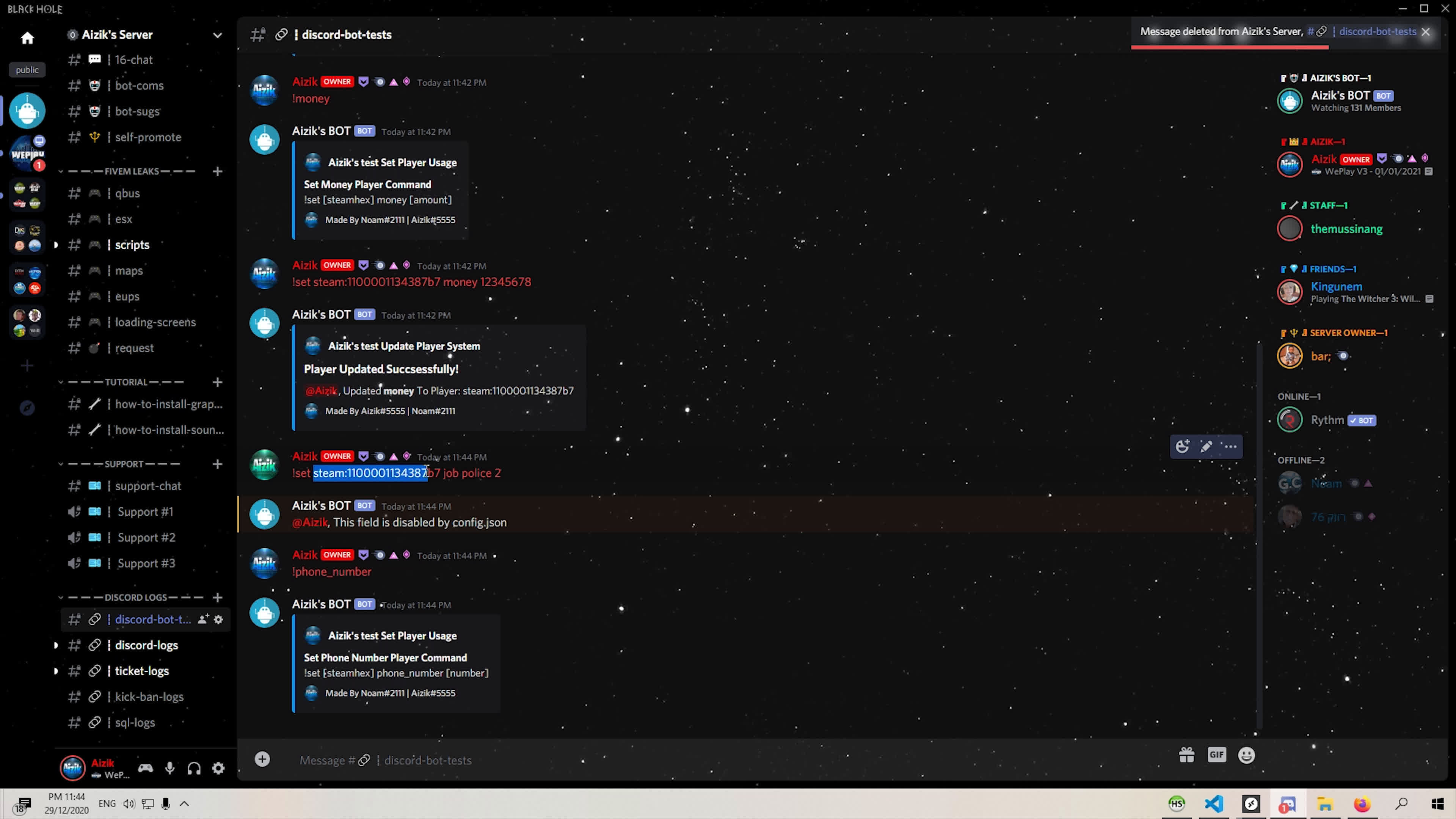 Watch Player Update | Discord BOT - Update 'users' from SQL | Aizik ...