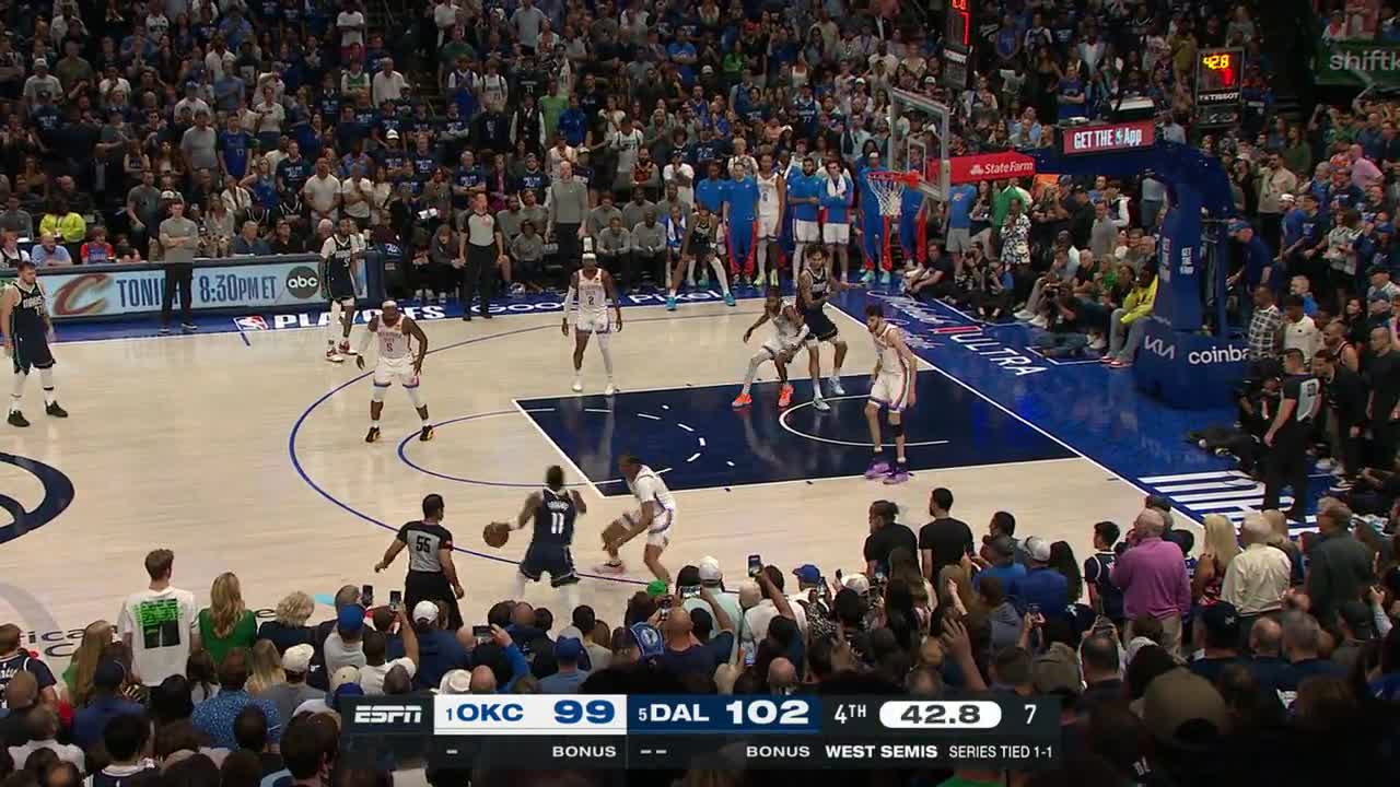 Watch NBA - KYRIE FLOATER. MAVS UP 5 WITH 30 SECONDS LEFT IN GAME 3. # ...