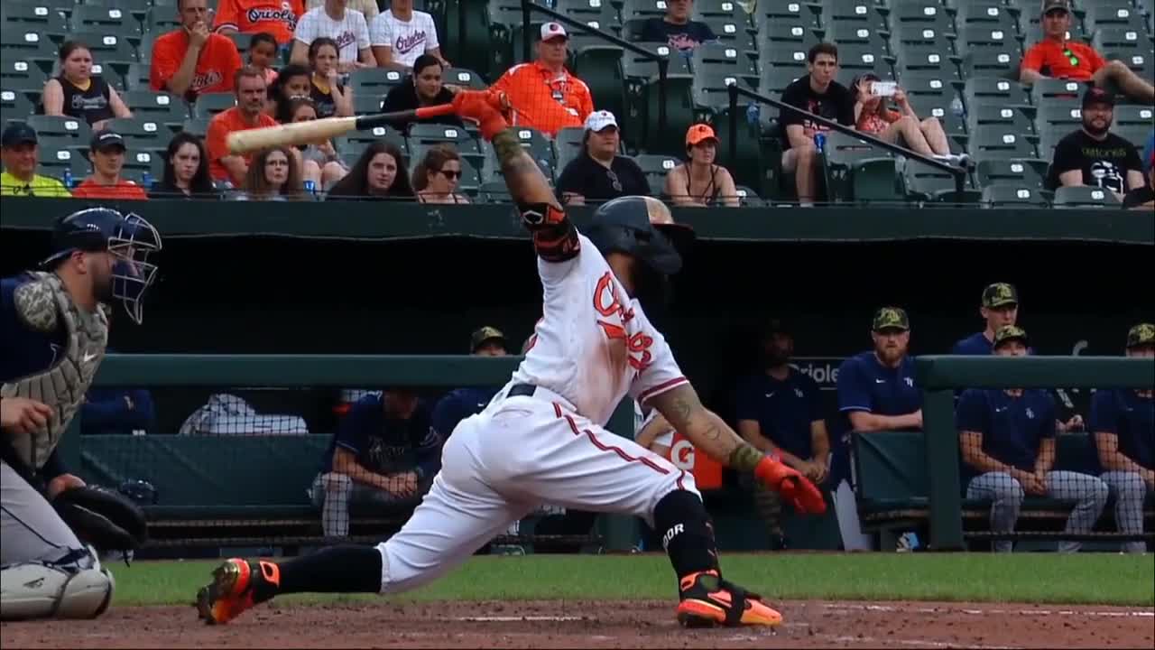 WATCH: Baltimore Orioles second baseman Rougned Odor produces