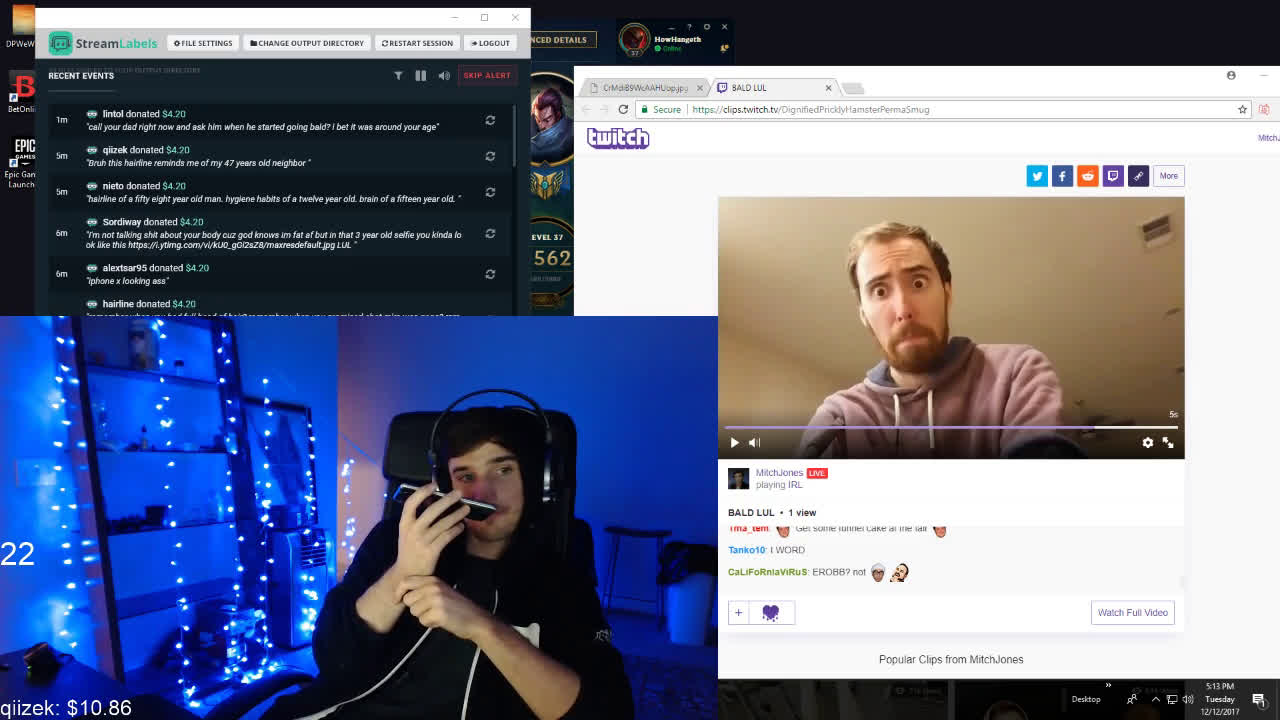 Mitch calls his father to ask when he started balding