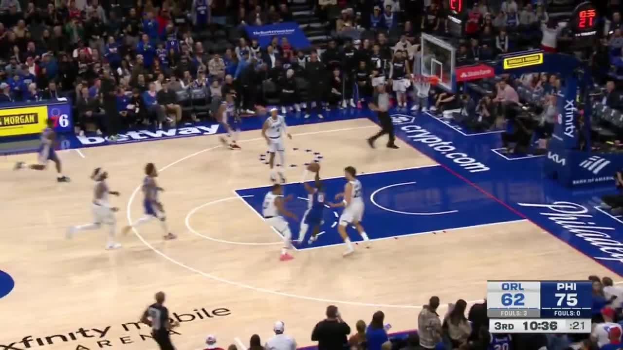 [Highlight] VJ Edgecombe Chasedown BLOCK op Paolo Banchero