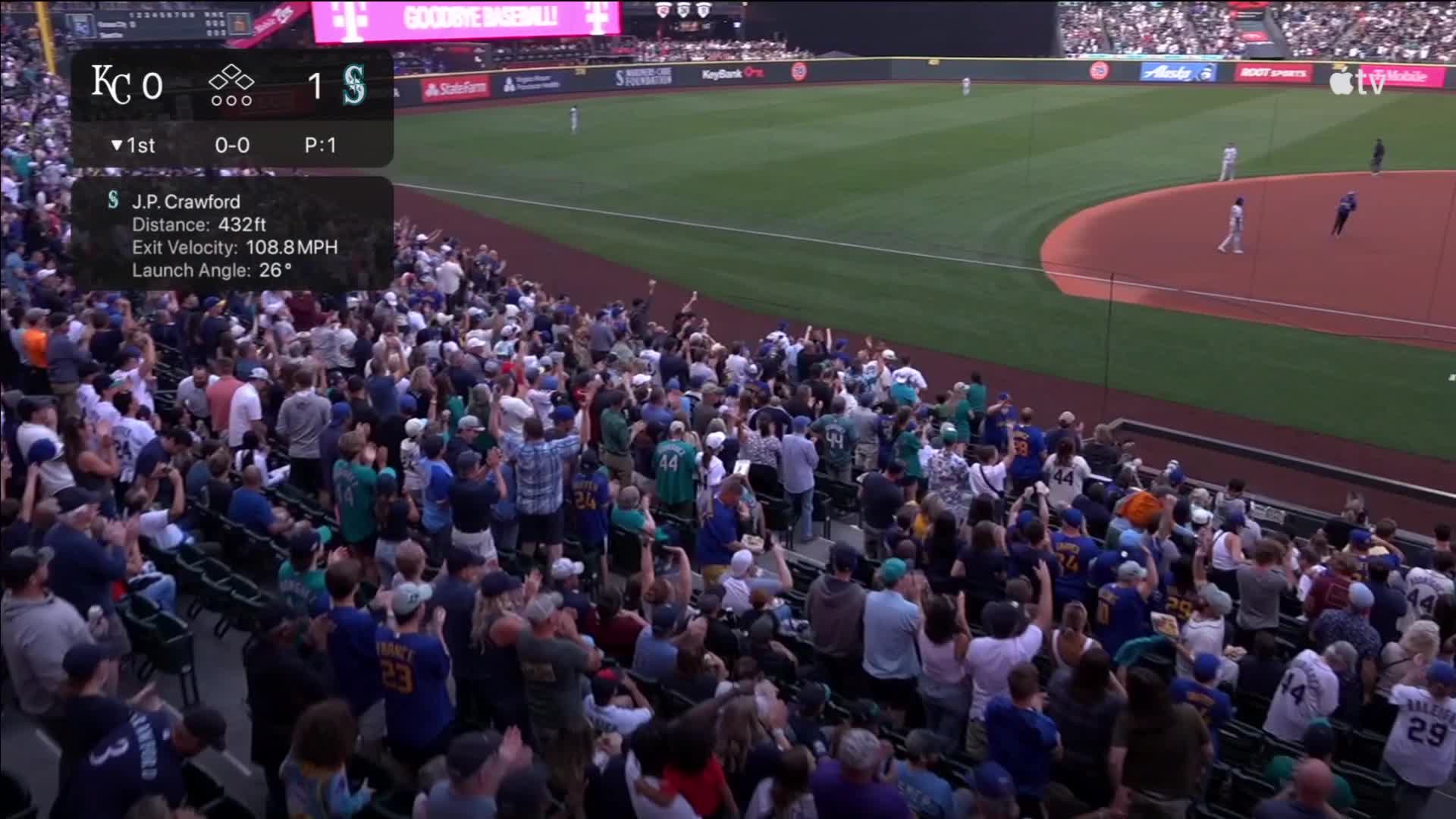 JP Ding Dong's his way to a first inning HR nearly to the J-Rod squad : r/ Mariners