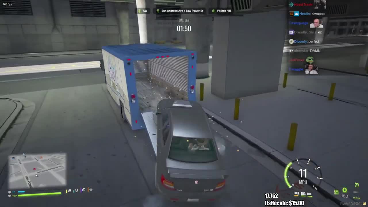 Watch [summit1g] cg tuck in a box truck to lose cops | Streamable