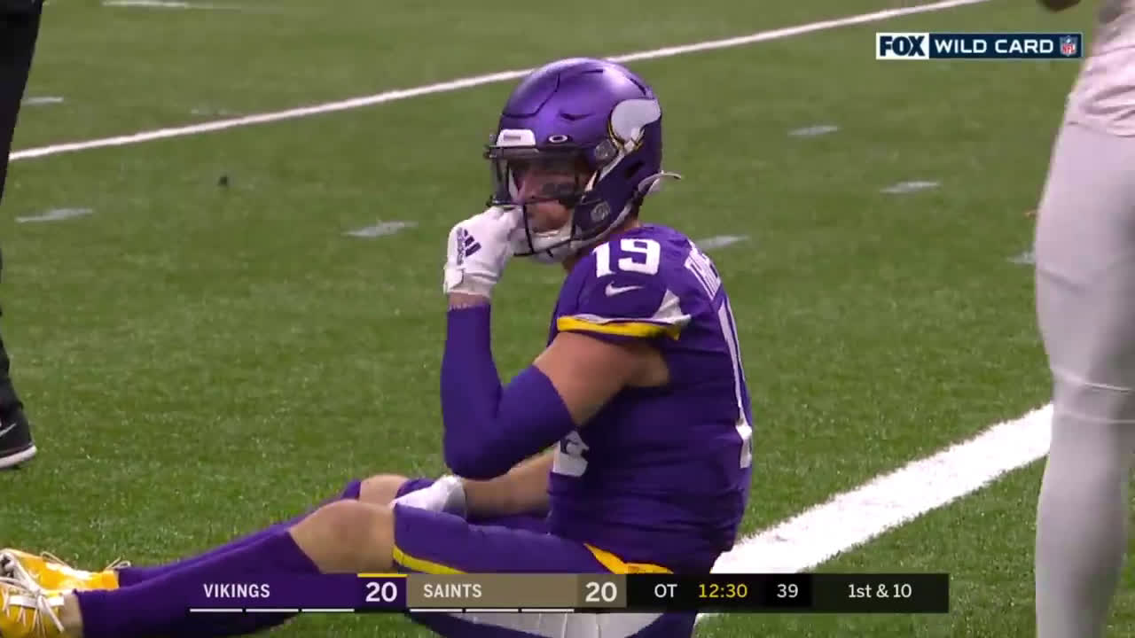 Vikings upset Saints in overtime in NFC wild-card playoff game