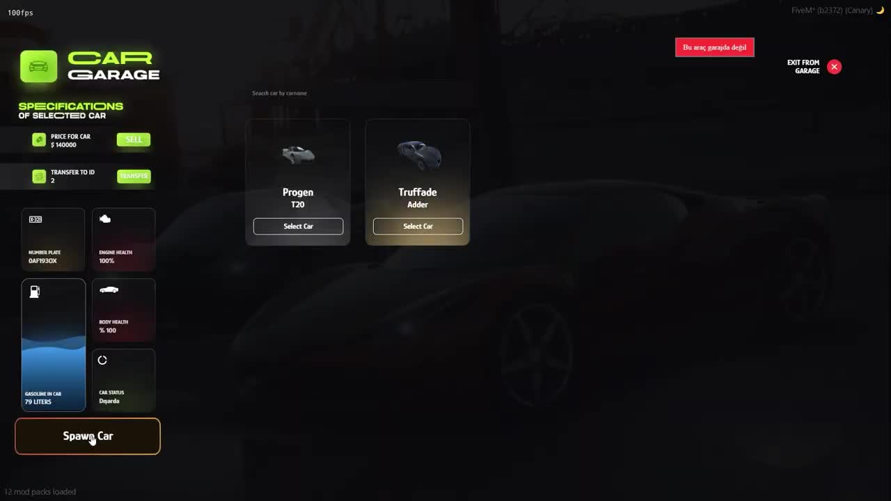 CodeM Garage FiveM script preview