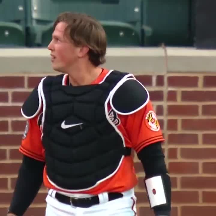 Adley Rutschman soaking it all in as he takes the field for the first time  as a big leaguer : r/baseball