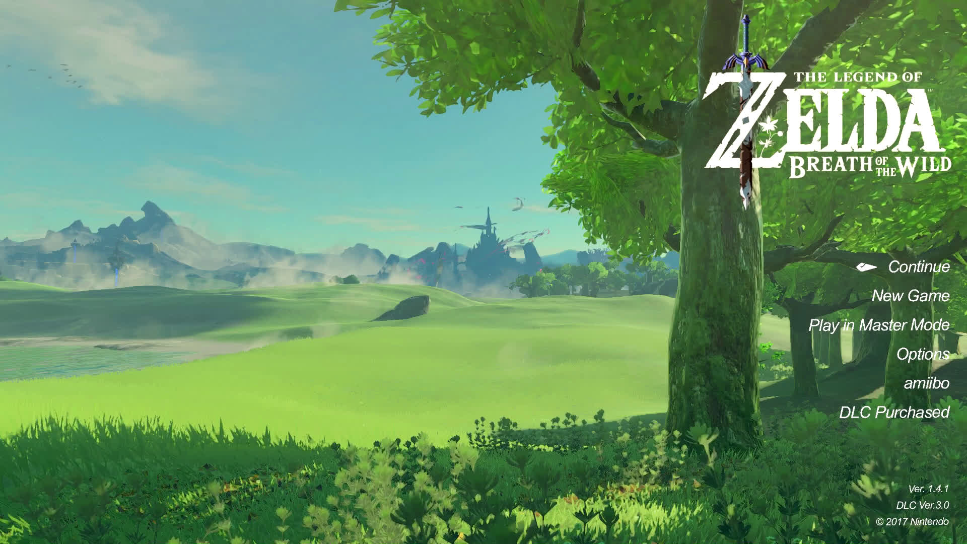 Breath of the Wild Alternate Main Menu