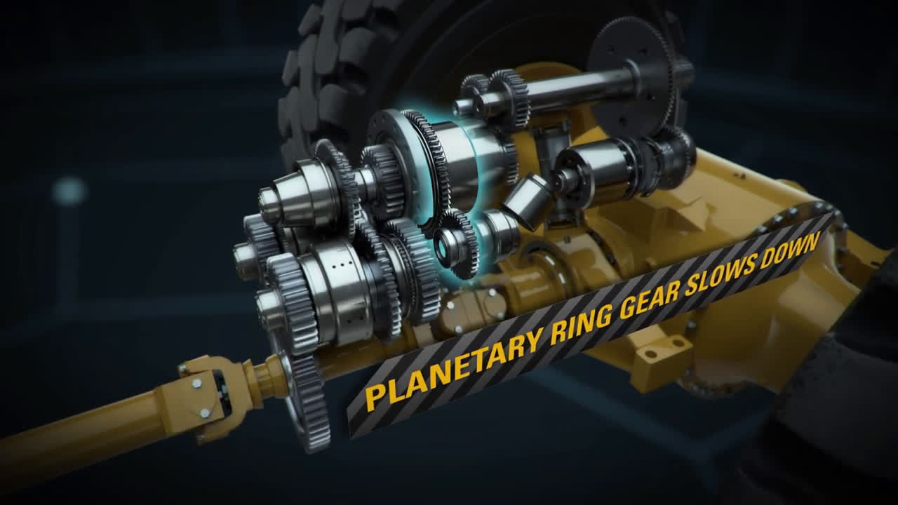 Cat Rear Drivetrain 70-Cat® Medium Wheel Loader XE Advanced Powertrain Explained
