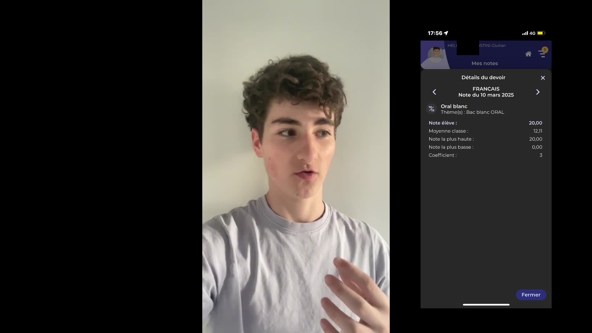 Témoignage vidéo de Giulian