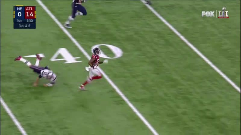 VIDEO: Falcons Intercept Tom Brady for 82-Yard Pick-6