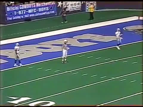 Highlight] Seahawks DT Sam Adams, weighing in at 350 pounds, intercepts  Troy Aikman, breaks a tackle, and returns it 25 yards for a pick-six TD ( Seahawks/Cowboys- 1998) : r/nfl