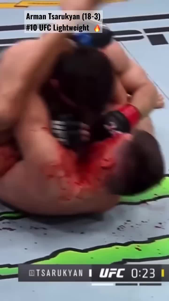 アルマン・ツァルキヤンはジョエル・アルバレスにえげつない肘打ちを食らわせ、UFC史上最もひどいカットの一つを引き起こしたんだ。, image size:720x1280
