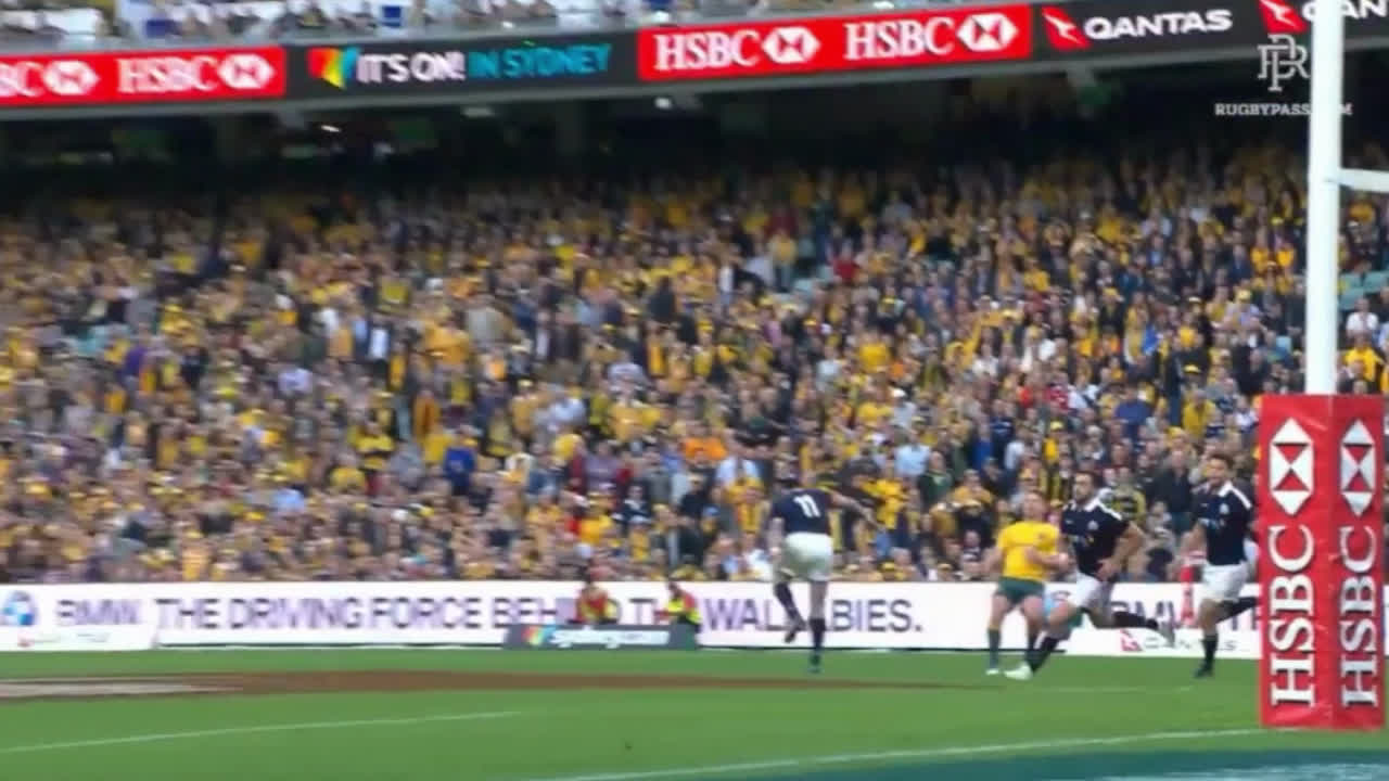 Watch Stunning Israel Folau Try Against Scotland Balls Ie