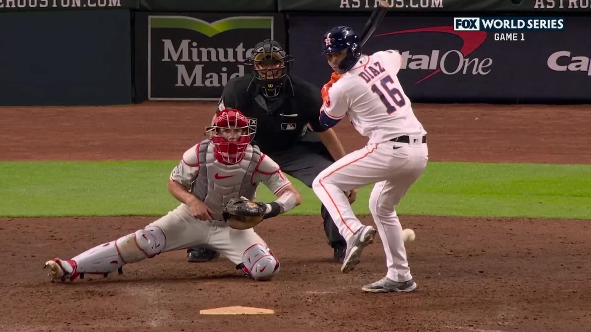 MLB umpire to Houston Astros' Aledmys Diaz: You f****n leaned right into  it