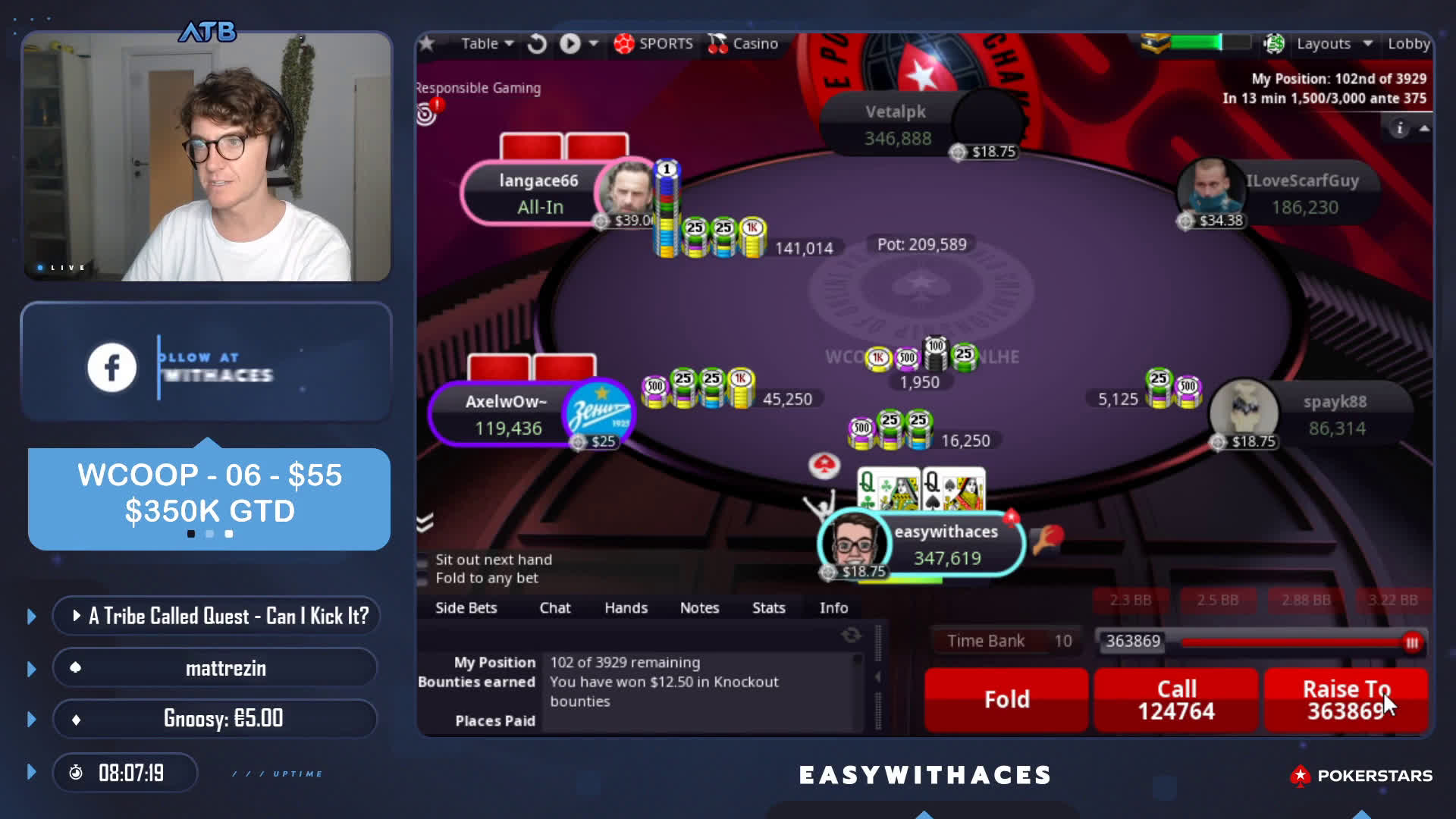 QQ vs AA didn't want the massive stack anyways