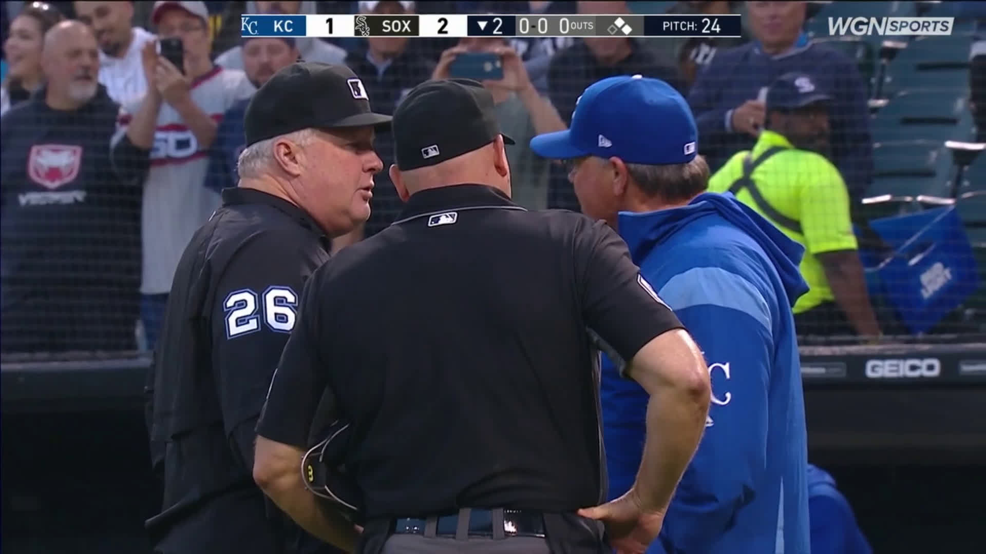 Tim Anderson Gets hit in the helmet