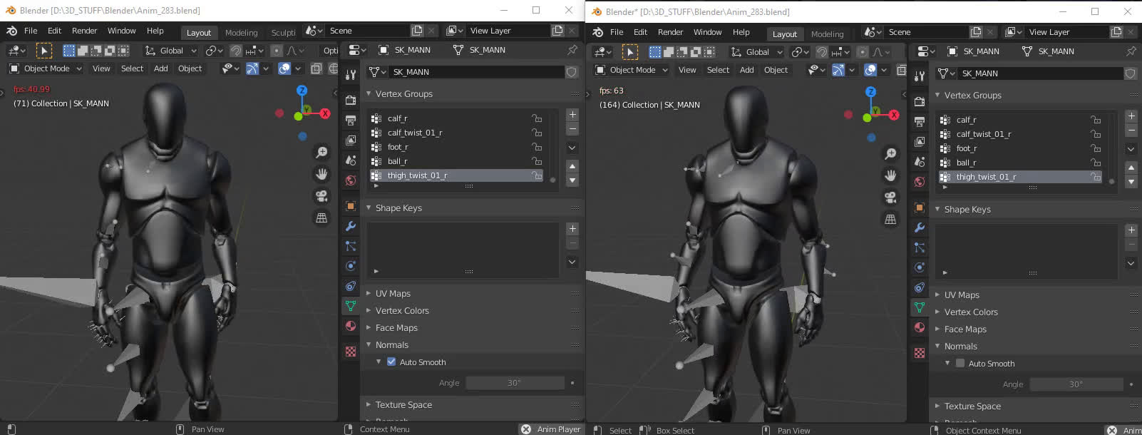 Blender AutoSmooth FRAME RATE