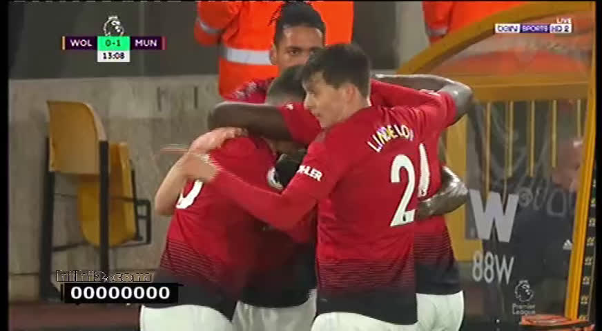 Wolves 0 Vs 1 ManU