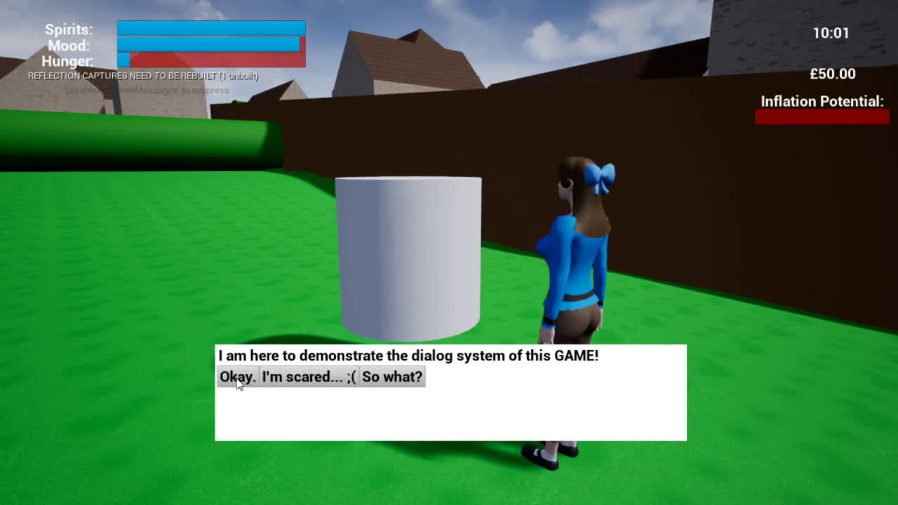 Belly Bounce, wall run, and Dialog