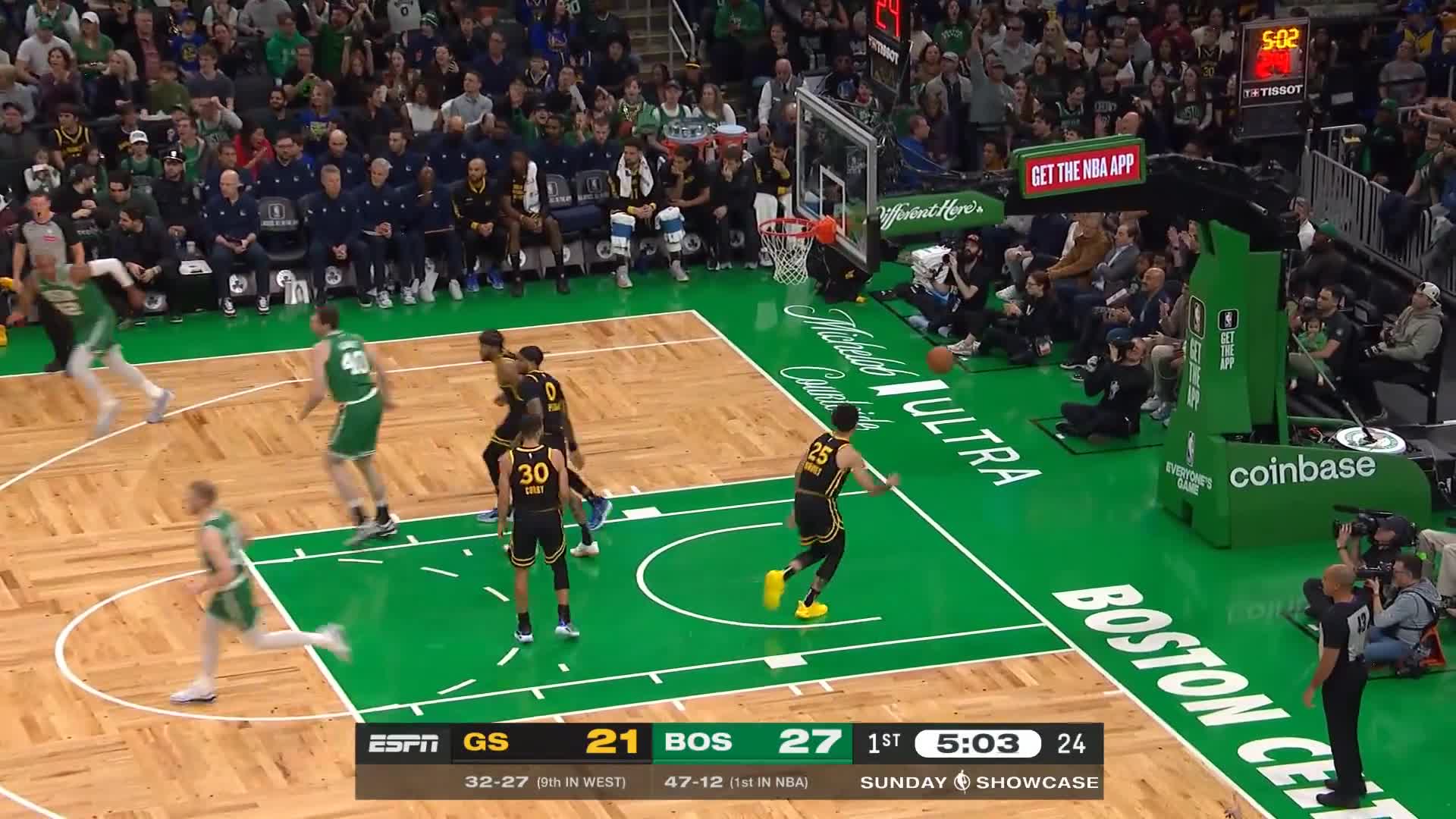 Highlight Jaylen Brown nails 5th 3 pointer in the 1st quarter