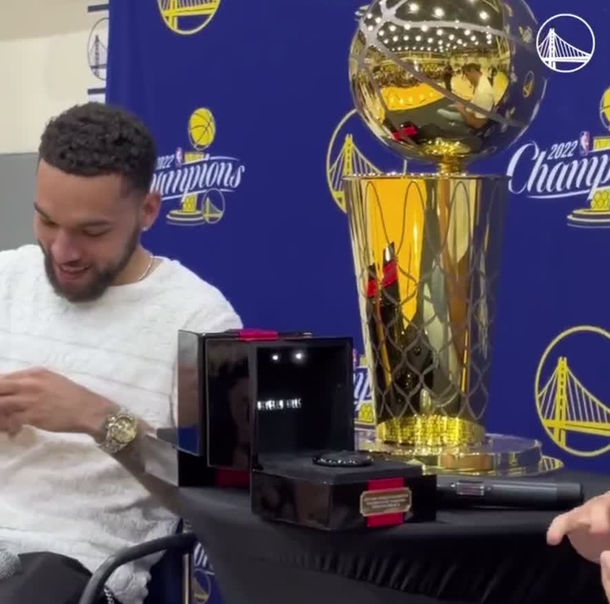 2022 Champs Chris Chiozza & Nemanja Bjelica received their championship  rings during a surprise appearance at @gswacademy
