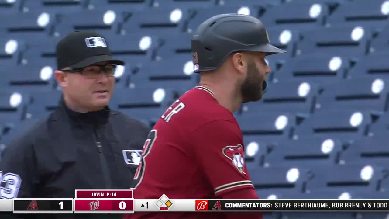 Corbin Carroll scored from 1st on a single and brief bobble by the  centerfielder. : r/baseball