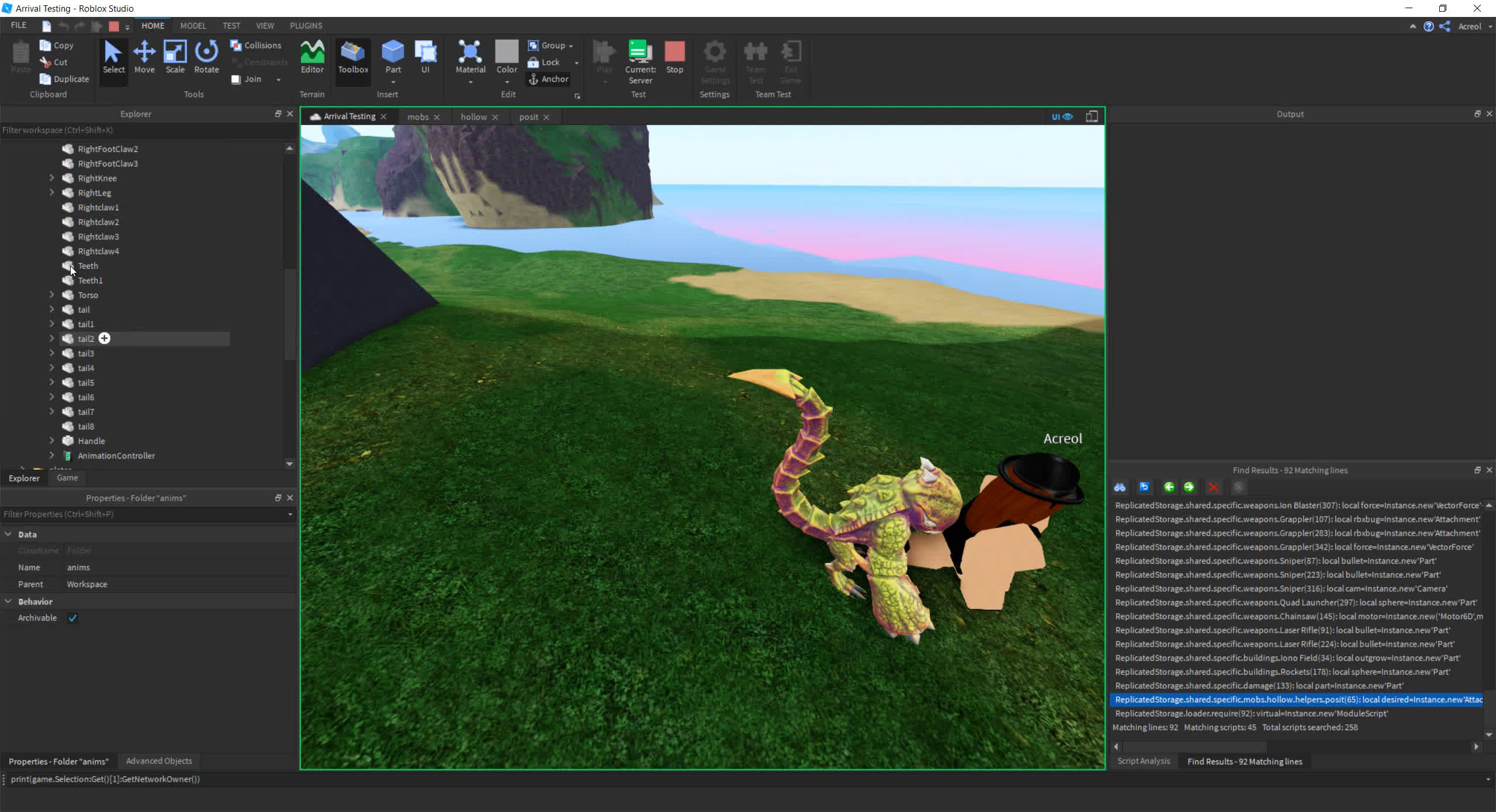 Animations Don T Replicate When Client Plays Them Engine Bugs Devforum Roblox - roblox animation testing game
