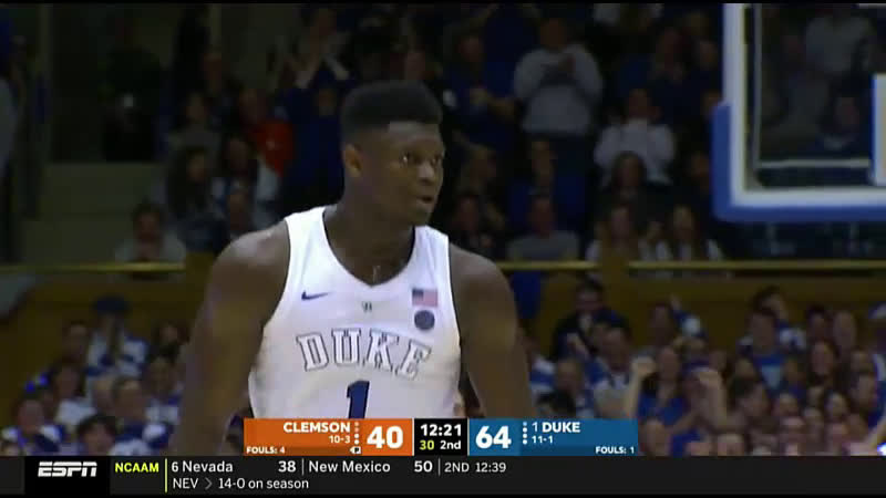 zion williamson dunk clemson