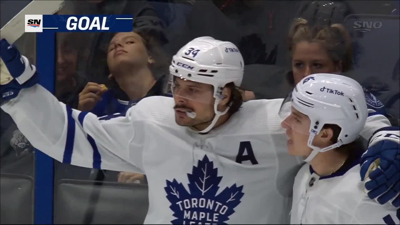 Auston Matthews Scores A Hat Trick Goal To Tie Rick Vaive For The ...