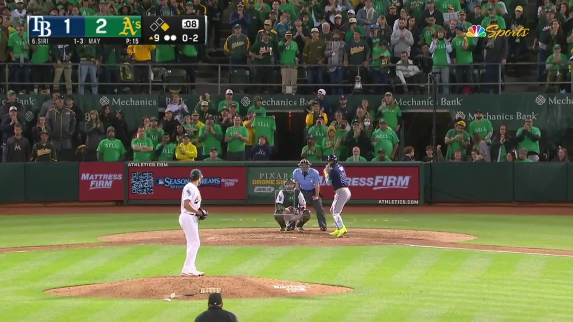 Highlight] Trevor May strikes out Jose Siri as the Oakland A's win the 7th  game in a row on reverse boycott night. : r/baseball