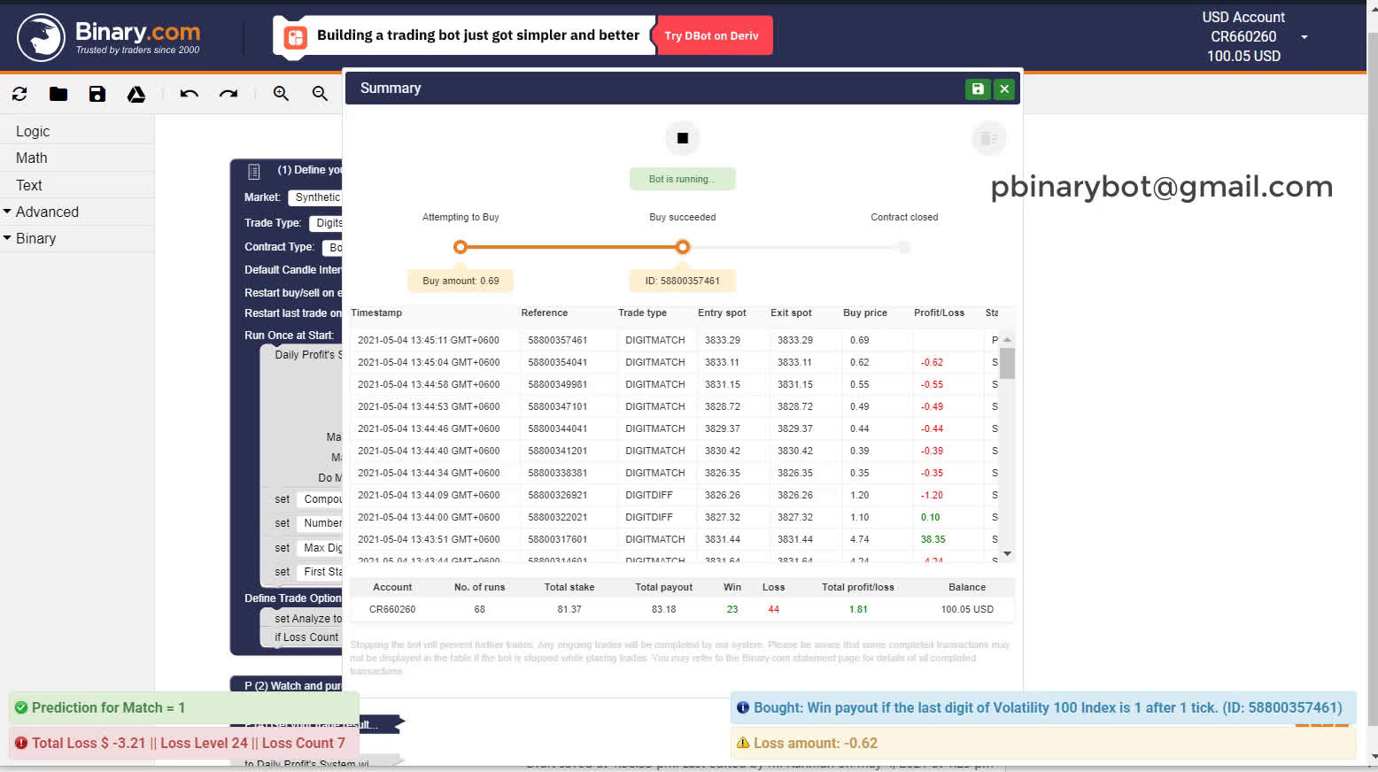 Digit Match Algorithm Bot - 2
