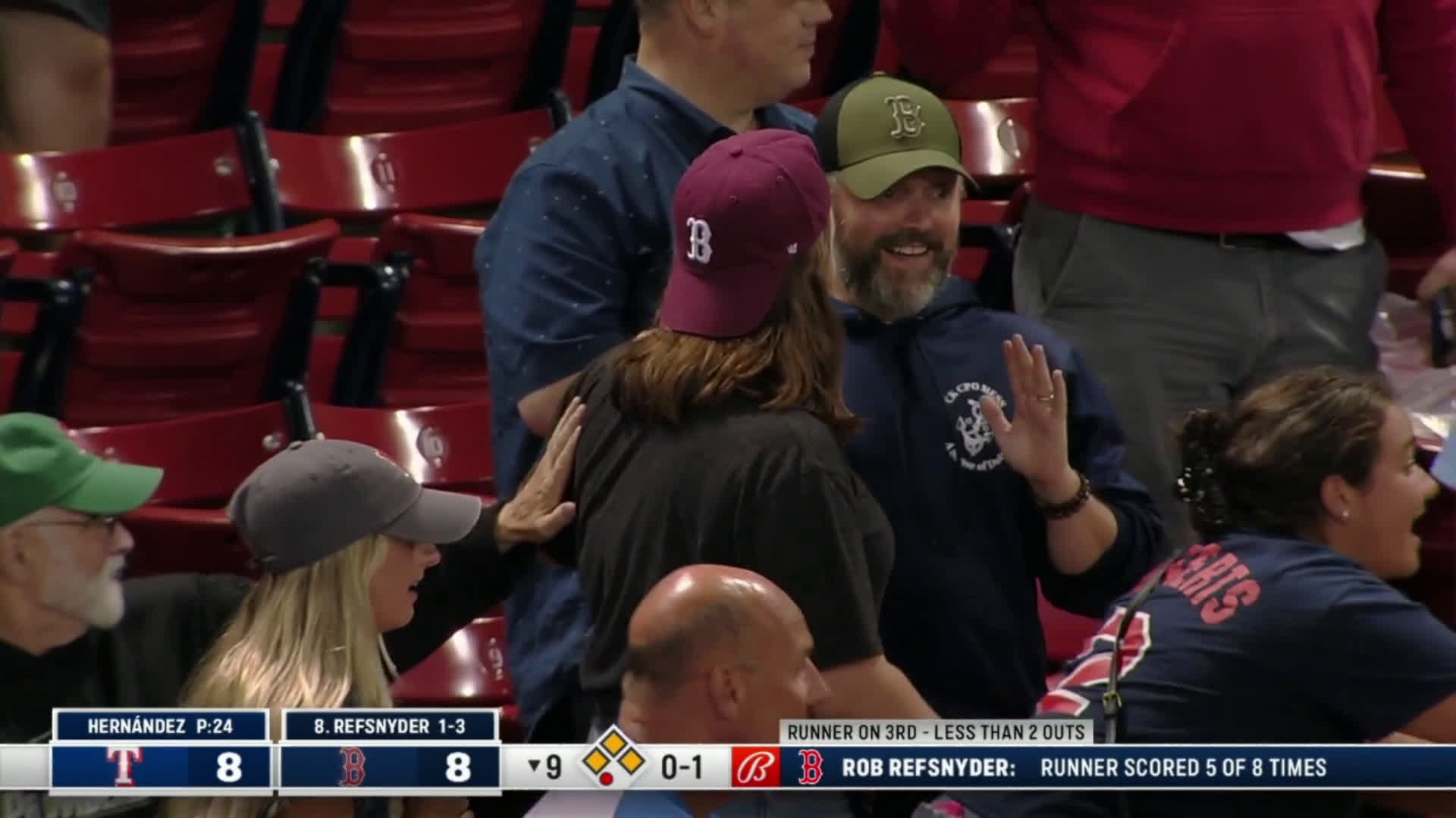 Ashburn hitting the second foul ball