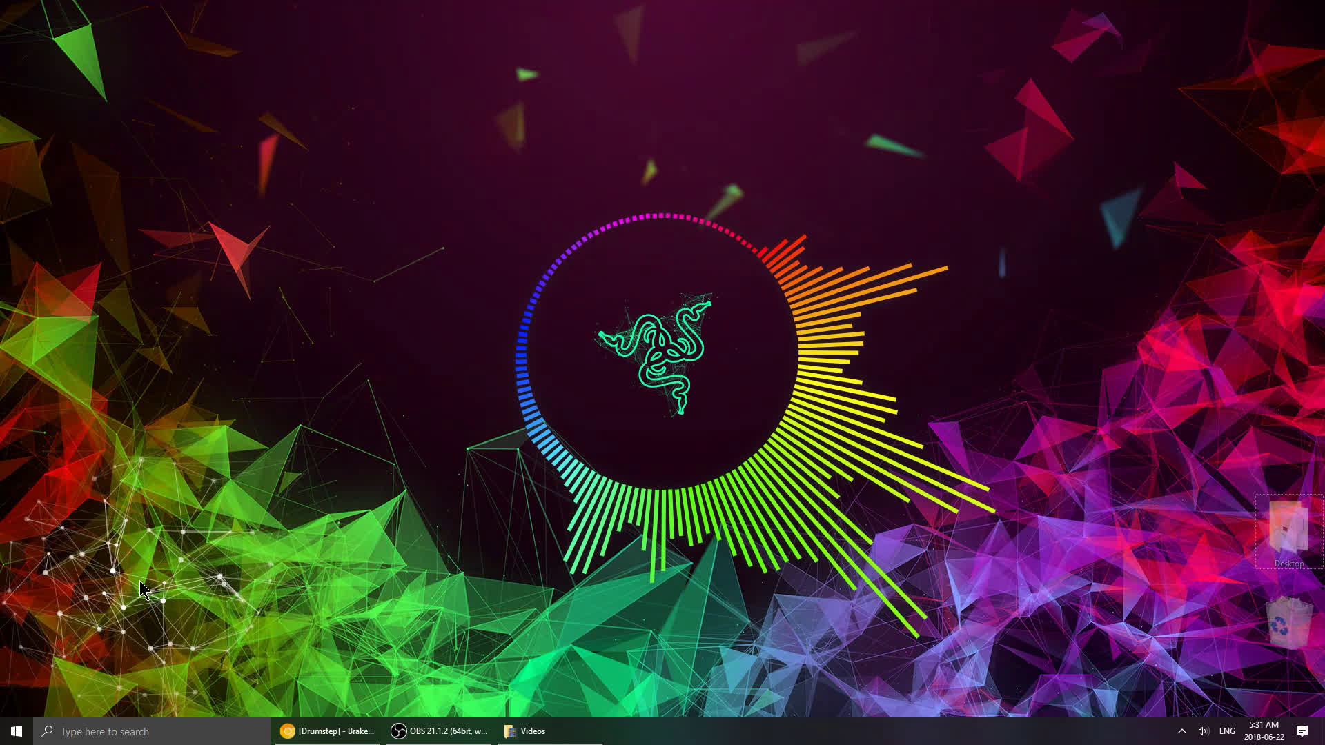 Tilpasning av Wallpaper Engine Audio Visualizer med Razer Blade Bakgrunn, image size:1920x1080