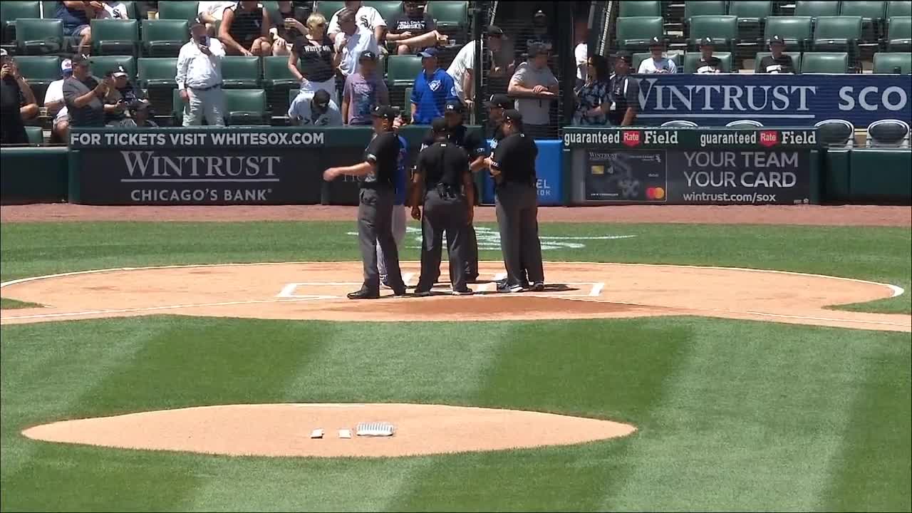 SEE IT: Umpire tosses Orioles' grounds crew