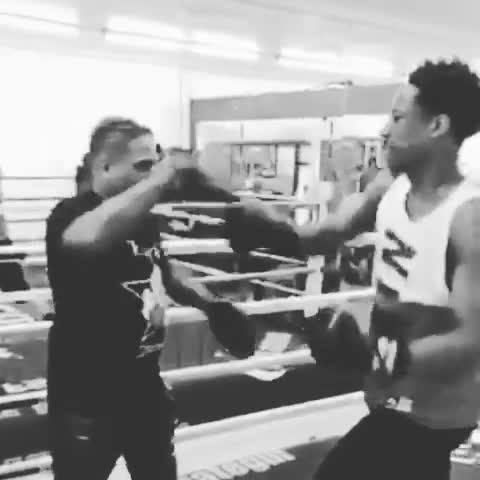 DeMar working on his boxing skills